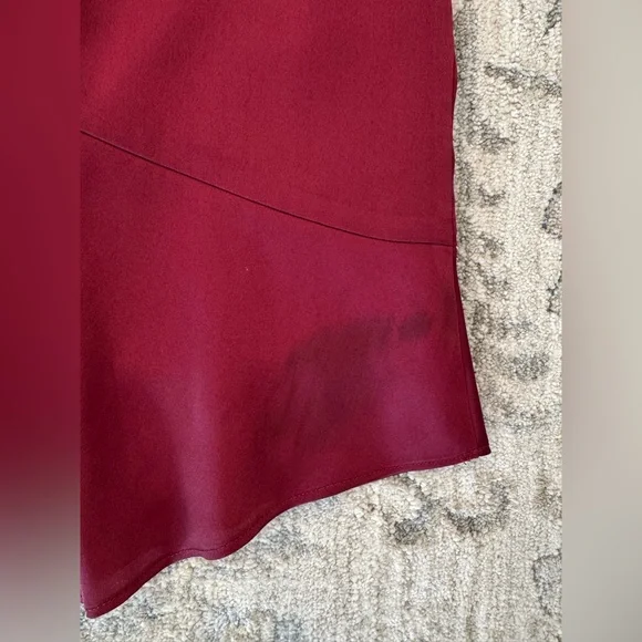 Banana Republic Deep Red Asymmetrical Skirt - Picture 6 of 9